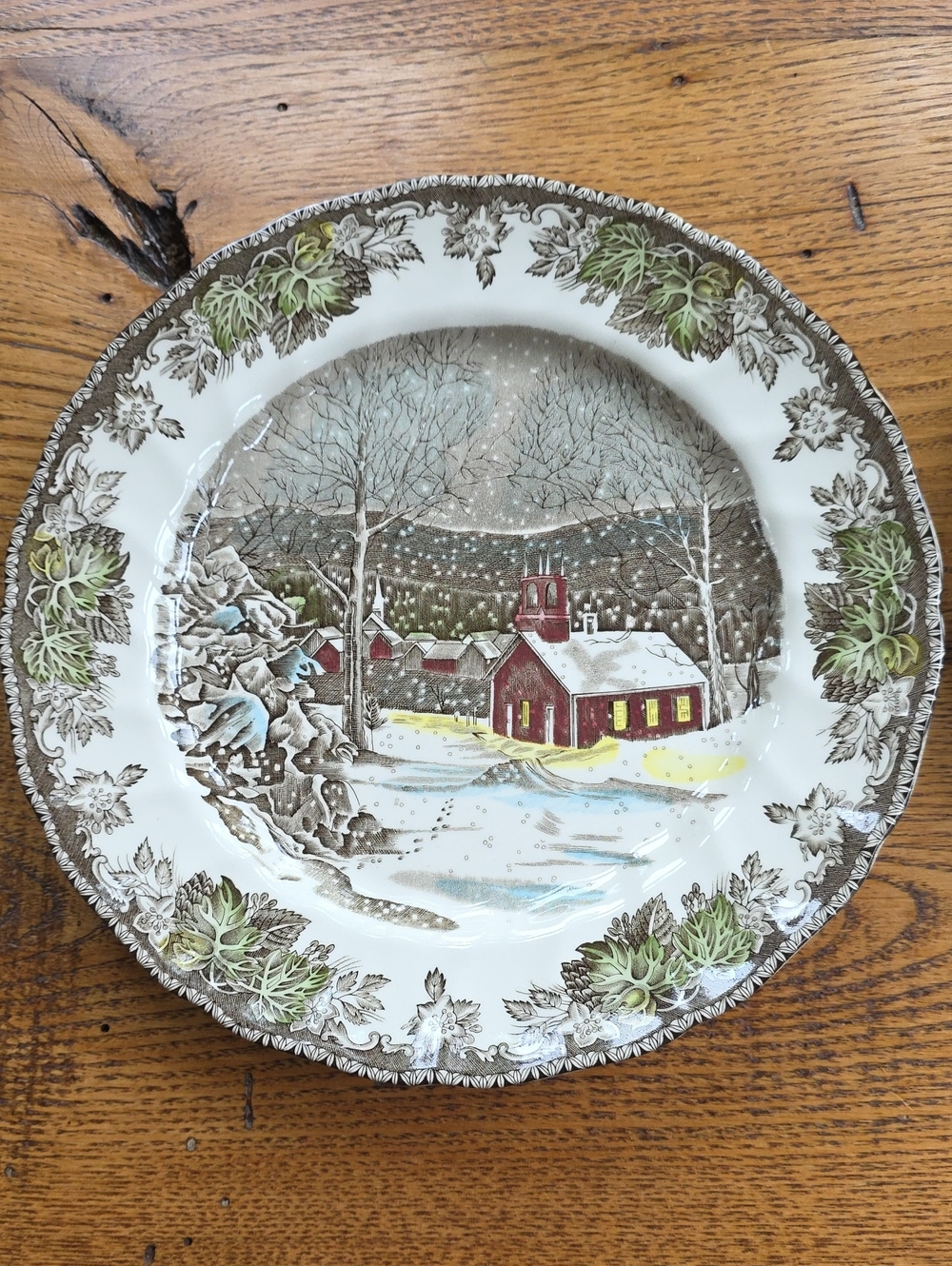 Two Ceramic Dinner Plates Made In England The Friendly Village Schoolhouse
